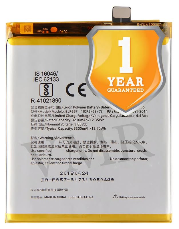 Image of Original BLP657 Battery Compatible for OnePlus 6 (A6000, A6003) - (3300mAh) - 1 Year Warranty K7