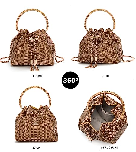 Image of Sweetovo Bling Crystal Rhinestone Purse for Women Sparkly Clutch Handbag Crossbody Bag for Evening Wedding Party Prom