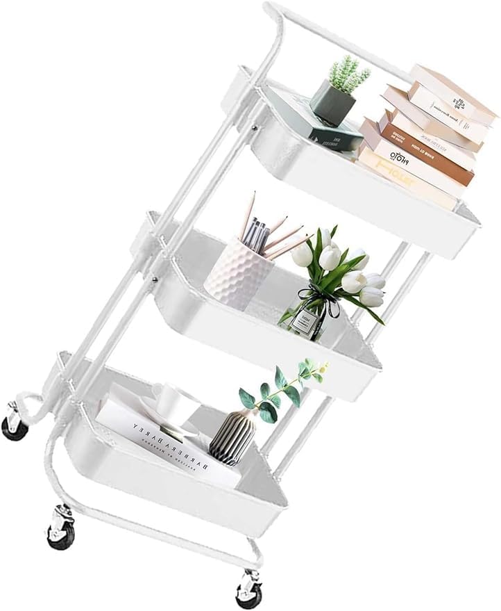 Amazon.co.jp: キッチントロリー 3段ローリングトロリー 収納ラック 3