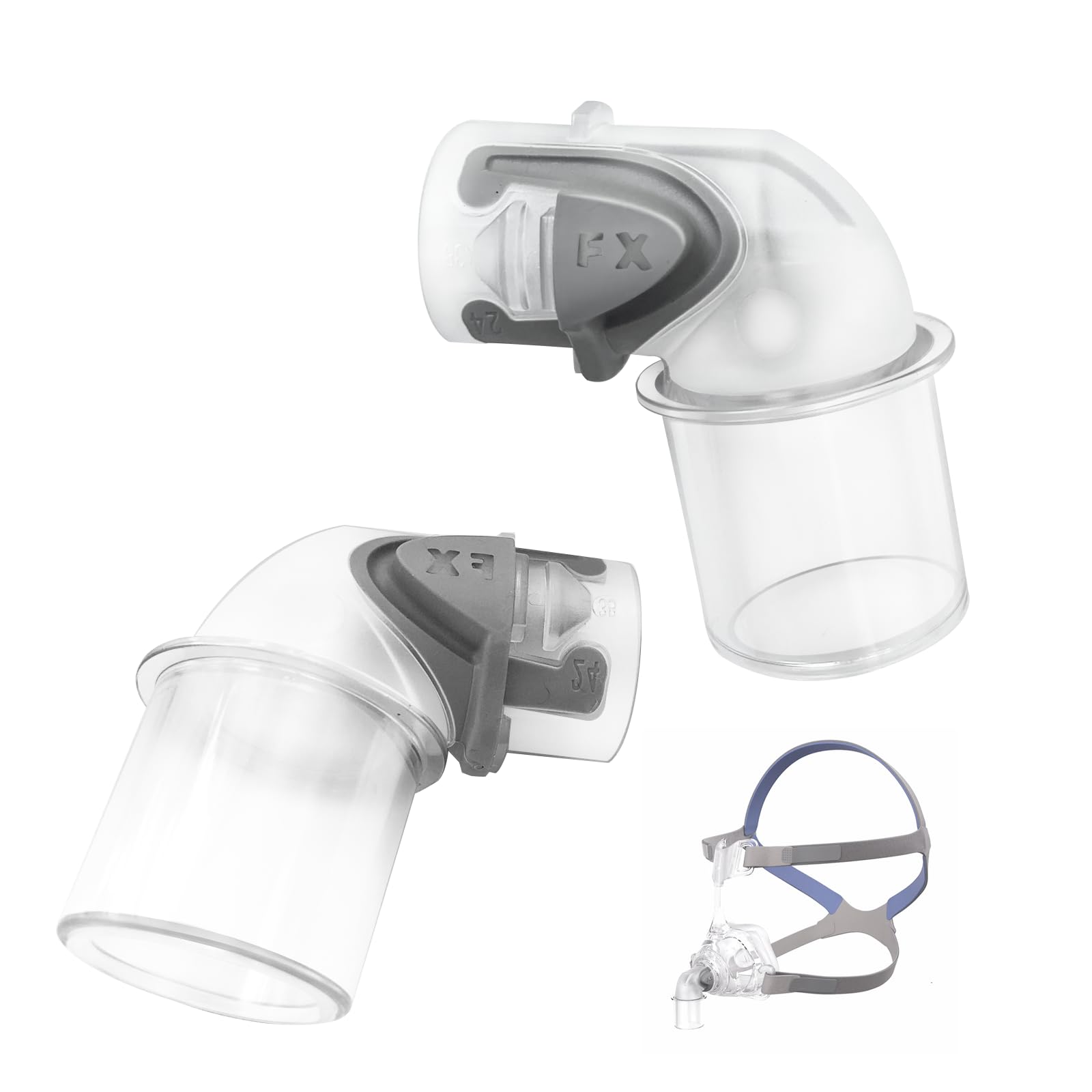 sanforce Replacement Elbow Connector for Mirage FX, Mirage FX Elbow, Replacement Elbow Connector Assembly Accessory Fit for Mirage FX Nasal Guard