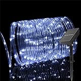 【8 modos de iluminación】 Hermosos 8 modos de iluminación, incluyendo combinación, parpadeo, olas, desvanecimiento, caza/parpadeo, decoloración lenta, destellos / parpadeo y luz continua que pueden crear atmósferas románticas y cálidas para tu vida. Los cables de cobre flexibles se pueden ajustar fácilmente en las formas deseadas. Envuelva alrededor de troncos o pabellones por la noche, el cable se vuelve invisible y deja solo las luces brillantes y cálidas
