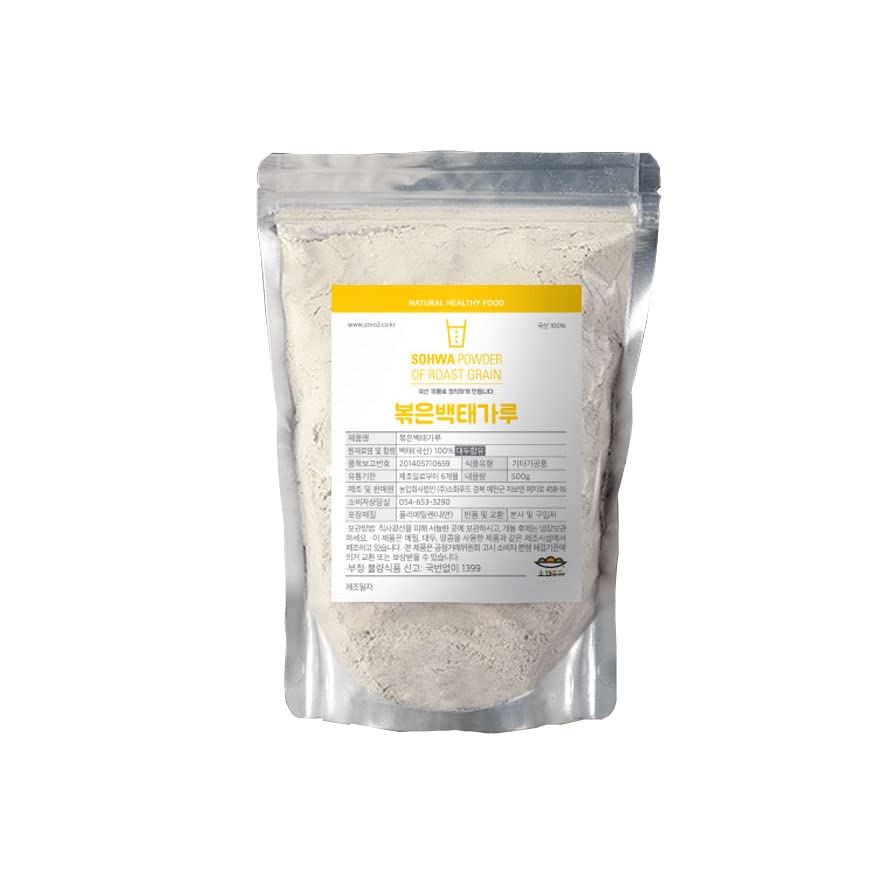 SOHWA Harina en polvo de soja tostada coreana 17.64oz1.1 libras para Injeolmi, Origen Corea, 17.64oz