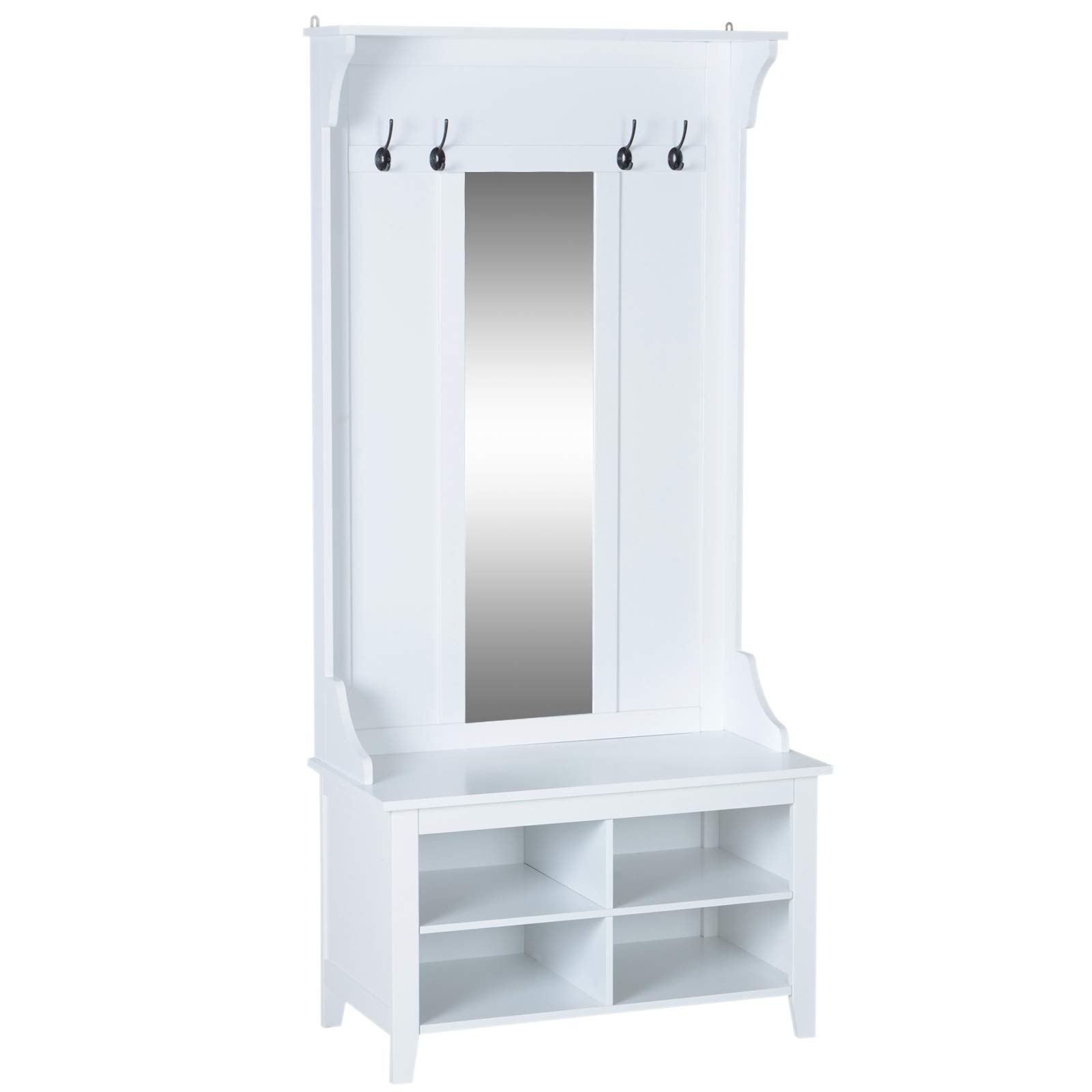 Buy Hallway Furniture Set Shoe Bench Storage Mirror Coat