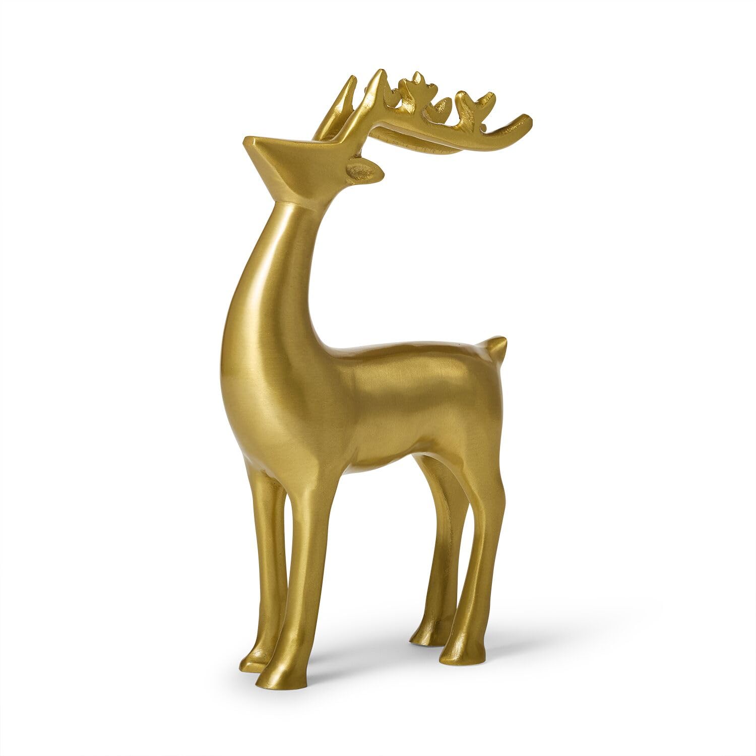Sur La Table Décor Gold Standing Reindeer ( Antlers broken)