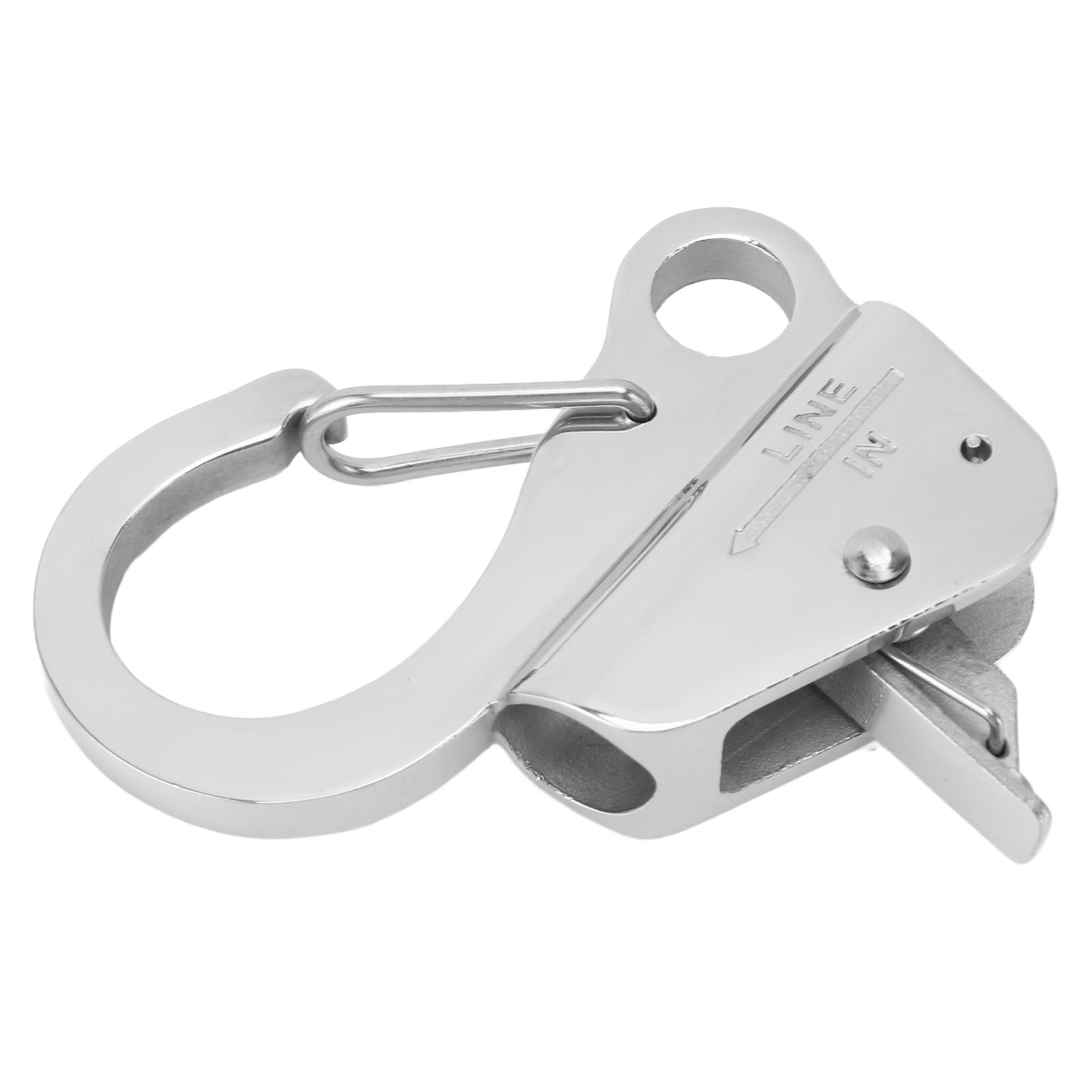4 Pezzi di Gancio per Ancora da Barca, Clip a sgancio rapido in Acciaio Inossidabile 316 con Apertura da 3/8 a 5/8 di Pollice, Gancio per Cima d’Ancora lucidato a Specchio per barc