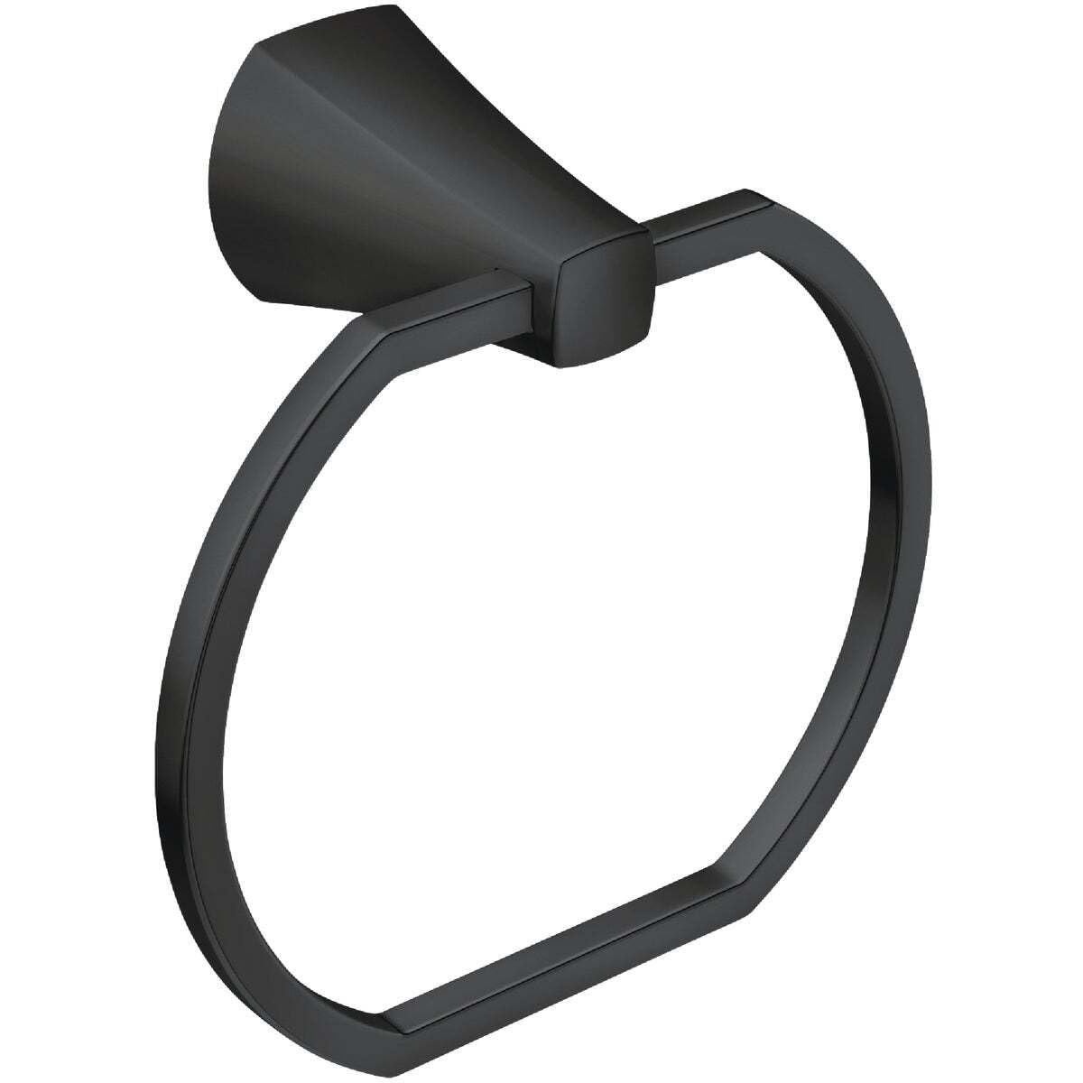 Peerless Xander Matte Black Towel Ring - Modern Bathroom Hardware