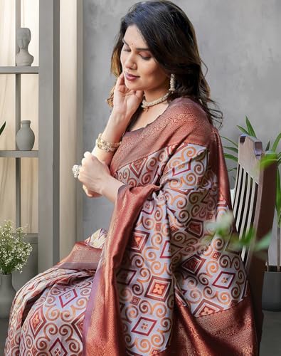 Image of Yashika Women's Banarasi Kanjivaram Art Silk Saree Set with Blouse |saree for Women | Saree | New Sari | Saree