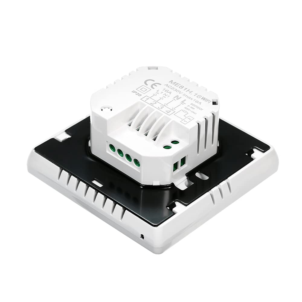 Kavolet Inteligentny termostat Wi-Fi, cyfrowy regulator temperatury, sterowanie aplikacją, ekran dotykowy LCD, programowalne elektryczne ogrzewanie podłogowe, termostat do domu, szkoły, biura, hotelu 16 A
