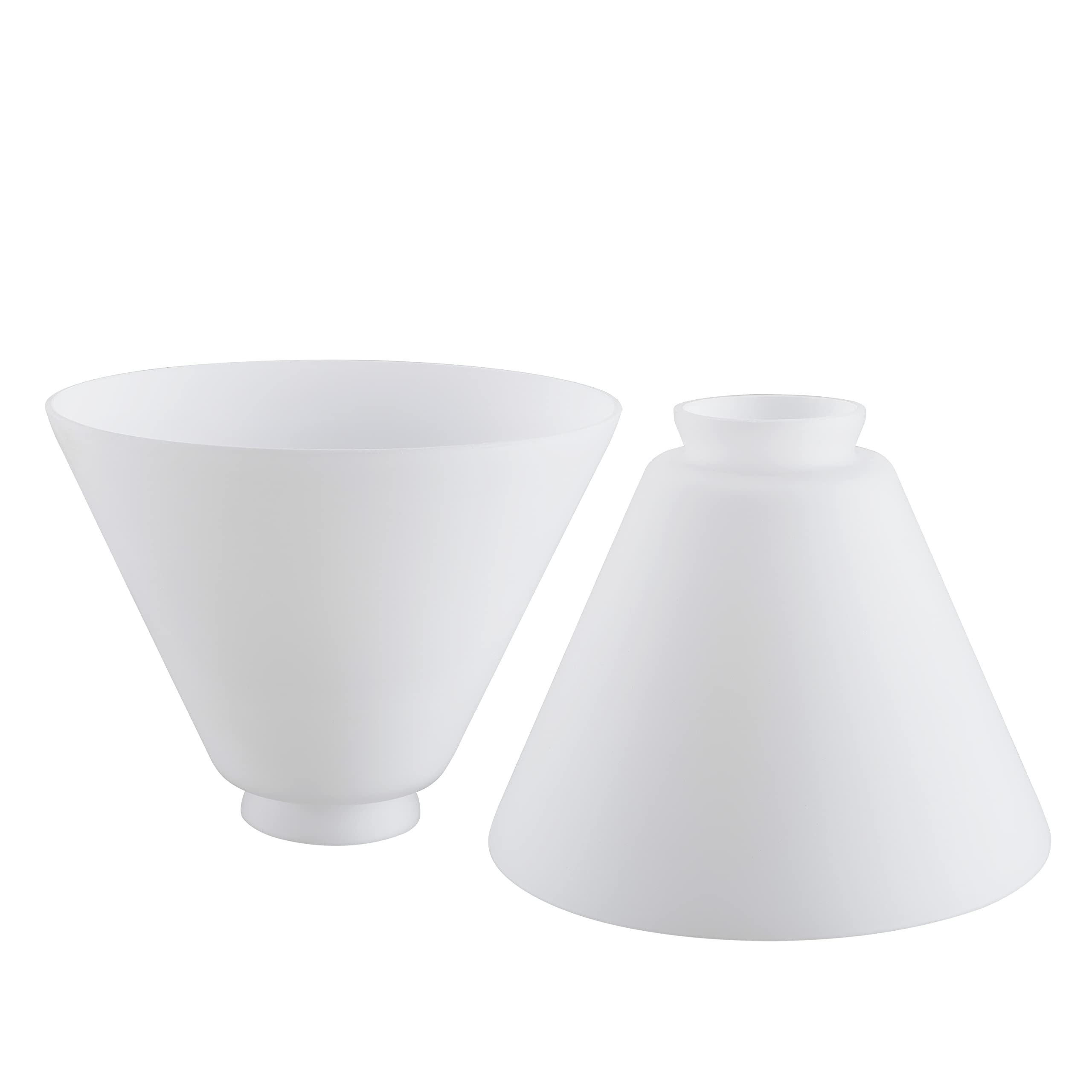 Aspen Creative 23629-66-2, Replacement Opal Glass for Lighting Fixture, Pendant, 7" Dia x 5-3/8" H, Fitter: 45mm, Set of 2