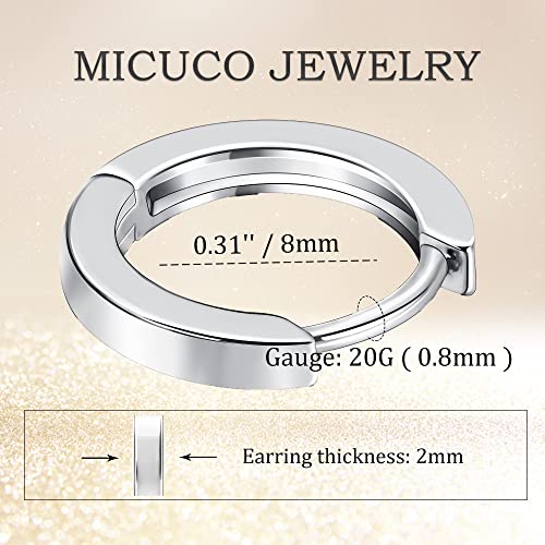 micuco Small Gold Hoop Earrings for Women 14K Gold Plated Huggie Hoop Earrings4