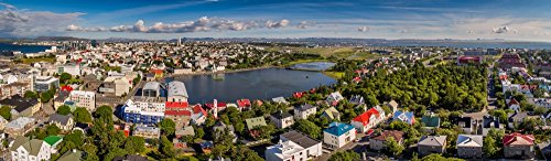 Posterazzi Reykjavik Iceland Shot Using a Drone. Poster...