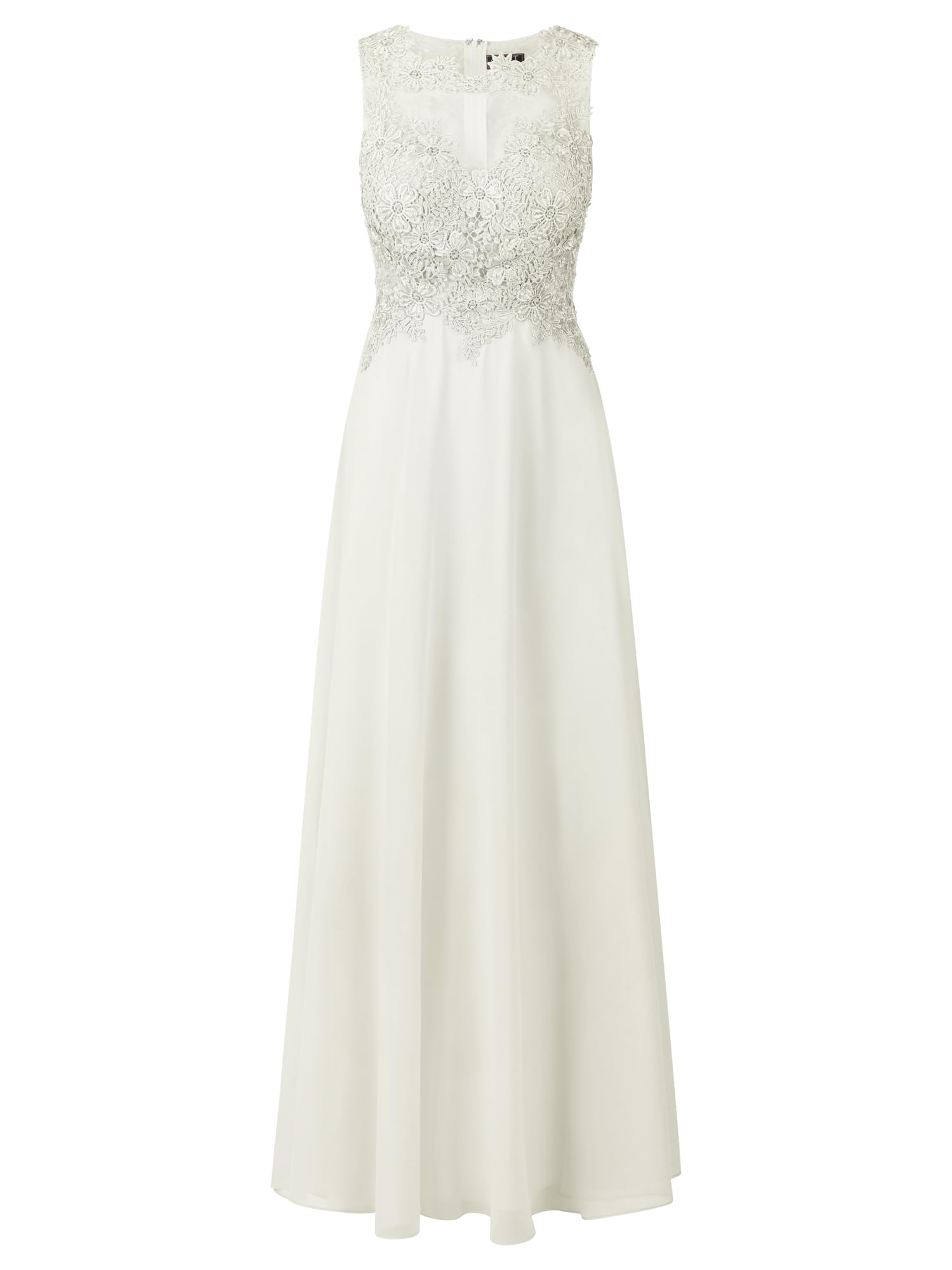 APART Abendkleid mit floraler Spitze und Tüll-Einsatz,