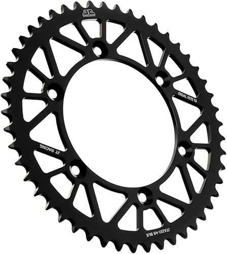 JT Sprockets JTA251.49BLK 49 dientes piñón trasero de aluminio negro, 1