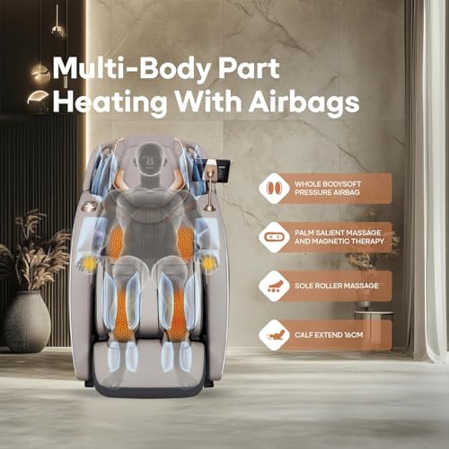 Image of SOBO Luxury Full Body Massage Chair | Zero Gravity Recliner | Automatic Massage Programs | Neck to Foot Massage | Air Compression & Heat Therapy | Premium Home & Office Use | 5-Year Warranty