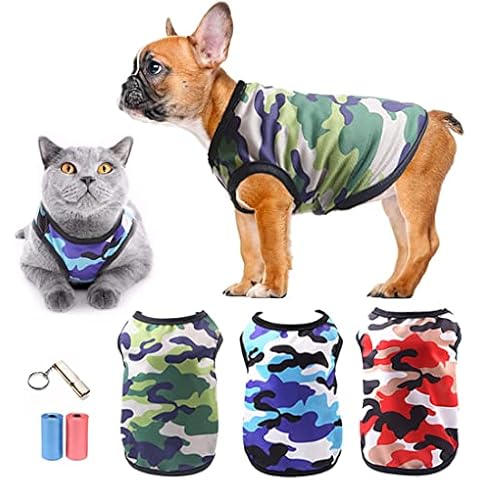 TVMALL 3 Piezas Camiseta Deportiva de Verano para Perros y Gatos Cover