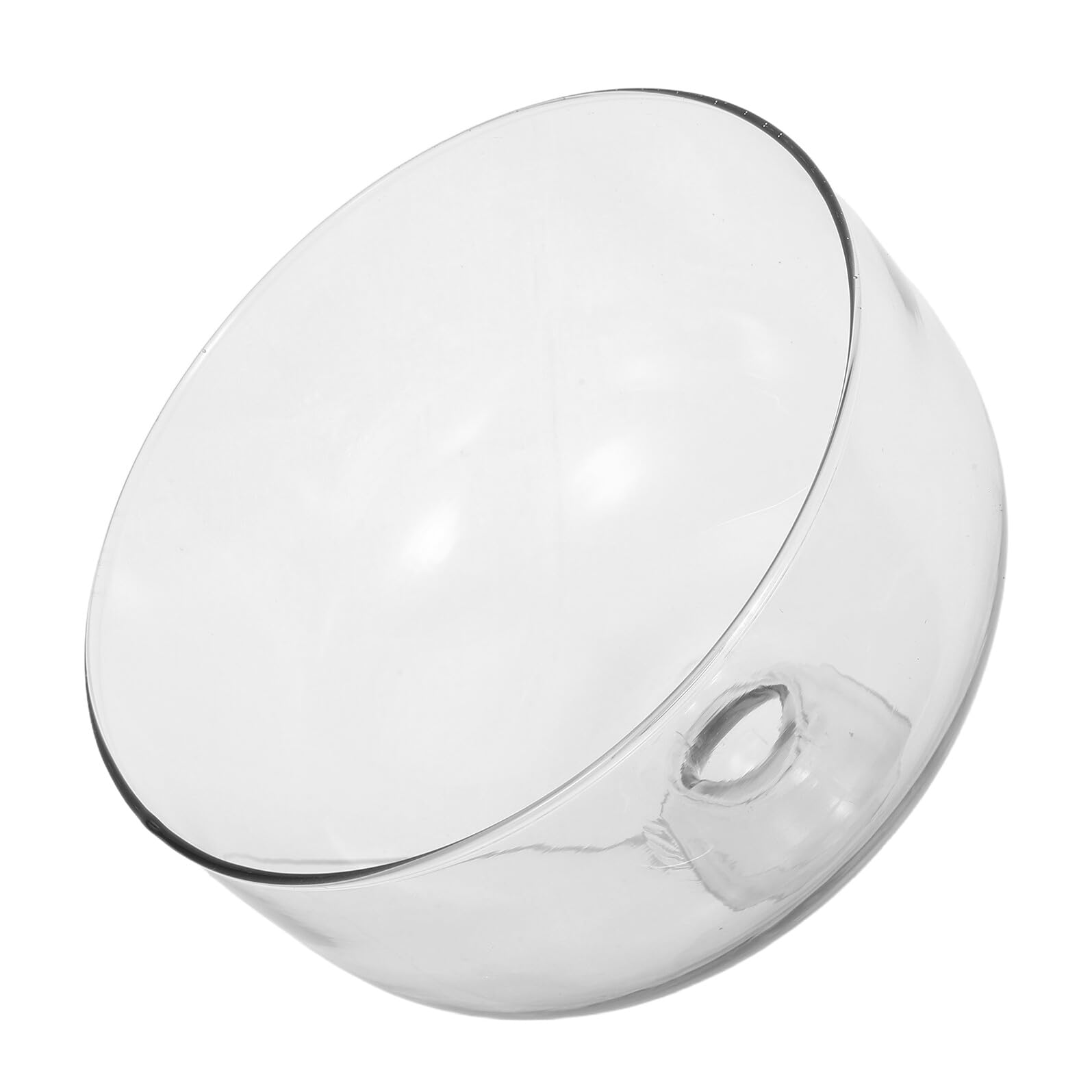 Tapa Protectora contra Salpicaduras para Microondas de Vidrio Transparente, Diámetro 23 Cm, Altura 15,5 Cm, Cubierta para Platos de Cocina Resistente a Altas Temperaturas,