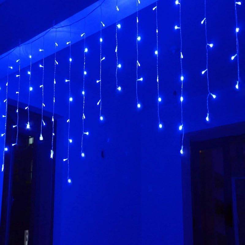 Image of Desidiya 12 Meter (39Ft) LED Rice String Lights - Blue Fancy Decorative Fairy Lights for Indoor Outdoor Use, Bedroom, Wedding & Festival Ambience Pack of 2
