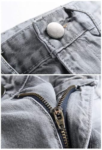 Mens Ripped Jeans Slim Fit Straight Leg Denim Pant with Holes4