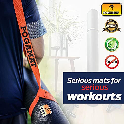 Pogamat Extra Large Workout Mat - 10' x 6' Thick Floor Pad - Perfect Mats for Home Gyms, Cardio, Exercise, Weight Lifting, Fitness, and More - High Density Non-Slip Foam