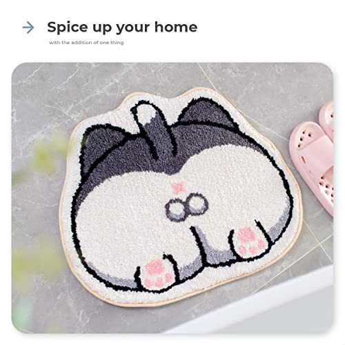 Niedlicher Badteppich Badematte für Badezimmer Rutschhemmender Weicher Badteppich für Duschen Niedlich Plüsch Mikrofaser… – Bild 3