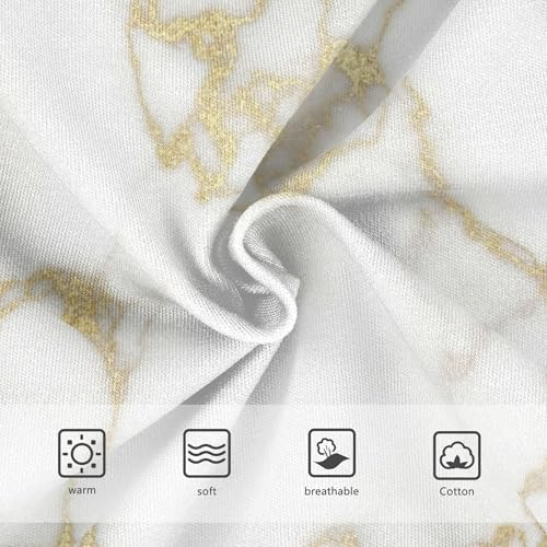 Aesthetic Toddler Girls Underwear 2t Cotton Little Girl Panties White Marble Texture Gold Veins Underpants Briefs3