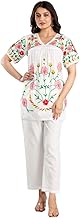 Women Pure Cotton Ari Work Embroidered Kurta and Pant Set - Co Ords Set