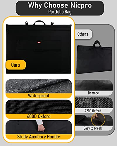 Nicpro MG323 Light Weight Art Portfolio Bag, 32 X 42 Extra Large Art Portfolio Case thumb #5