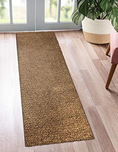 Kaluns Runner Rug, Hallway Runnert, Super Absorbent Rug Runner, Doormats for Entrance Way, Non Slip PVC Waterproof Backing, Machine Washable (2'x6' Runner, Brown)