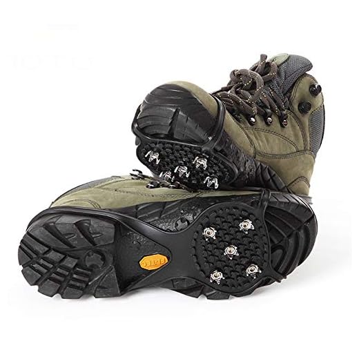 Rnwen Walk Traction Ice Cleat Spikes Crampons 3 Pairs Ice Grips Traction Cleats Ice Cleats Snow Grips Snow Cleats Crampons for Outdoor Ice and Snow for Unisex Ice & Snow Grips