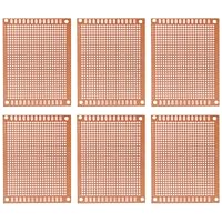 YOKIVE 6 Stück PCB Kupferkaschierte Leiterplatte, einseitige Schaltkreisplatten (Braun, 70mmx90mmx1.2mm)