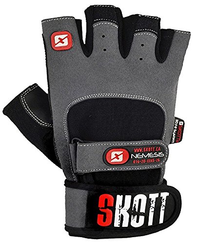 Nemesis Evo Weight Lifting Gloves with Integrated Wrist Wrap Support - Double Stitching for Extra Durability - Workout with The Best Body Building Fitness and Gym Exercise Accessories (X-Large)