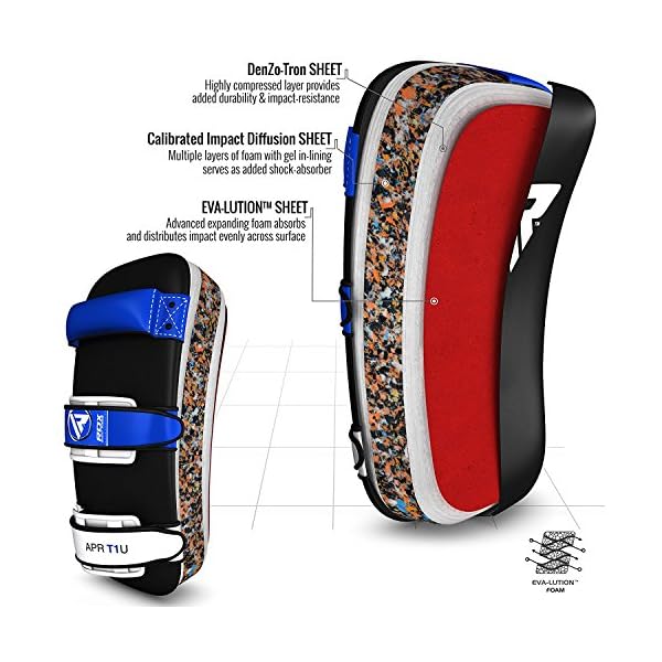 RDX-Muay-Thai-Pad-for-Training-Curved-Kickboxing-Kicking-Strike-Shield-Coaching-Kick-Boxing-MMA-Martial-Arts-Karate-Taekwondo-Punching-Foot-Knee-and-Elbow-TargetSold-AS-Single RDX Muay Thai Pad for Training, Curved Kickboxing Kicking Strike Shield, Coaching Kick Boxing, MMA, Martial Arts, Karate, Taekwondo, Punching, Foot, Knee and Elbow Target (One Pad Only)