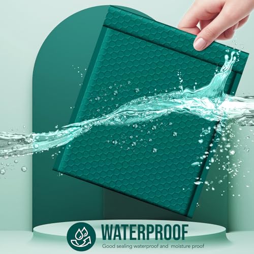 Image of Fuxury Thick Bubble Mailers 8.5x12 inch 40 Pack Large Bubble Envelopes Opaque Cushioning Mailer for Small Business Mailing Books Clothes Makeup Supplies Forest Green #2