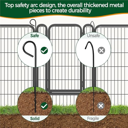 Image of Yaheetech 40in x 13ft Rustproof Foldable Metal Decorative Garden Fence | Durable Metal Frame, Tool-Free Quick Setup,Custom Multi-Shape,Fold Flat Storage, Multi-Scene For Garden Patio RV Camping