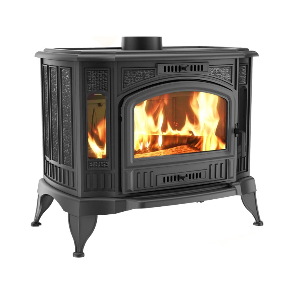 KRATKI Stufa a legna in ghisa KOZA K9 10kW Ø130mm - efficiente gamma di potenza 8,5-12,5kW, Stufa in ghisa economica ECO-DESIGN- Stufe Vintage & Svedesi - Classe di efficienza energetica A