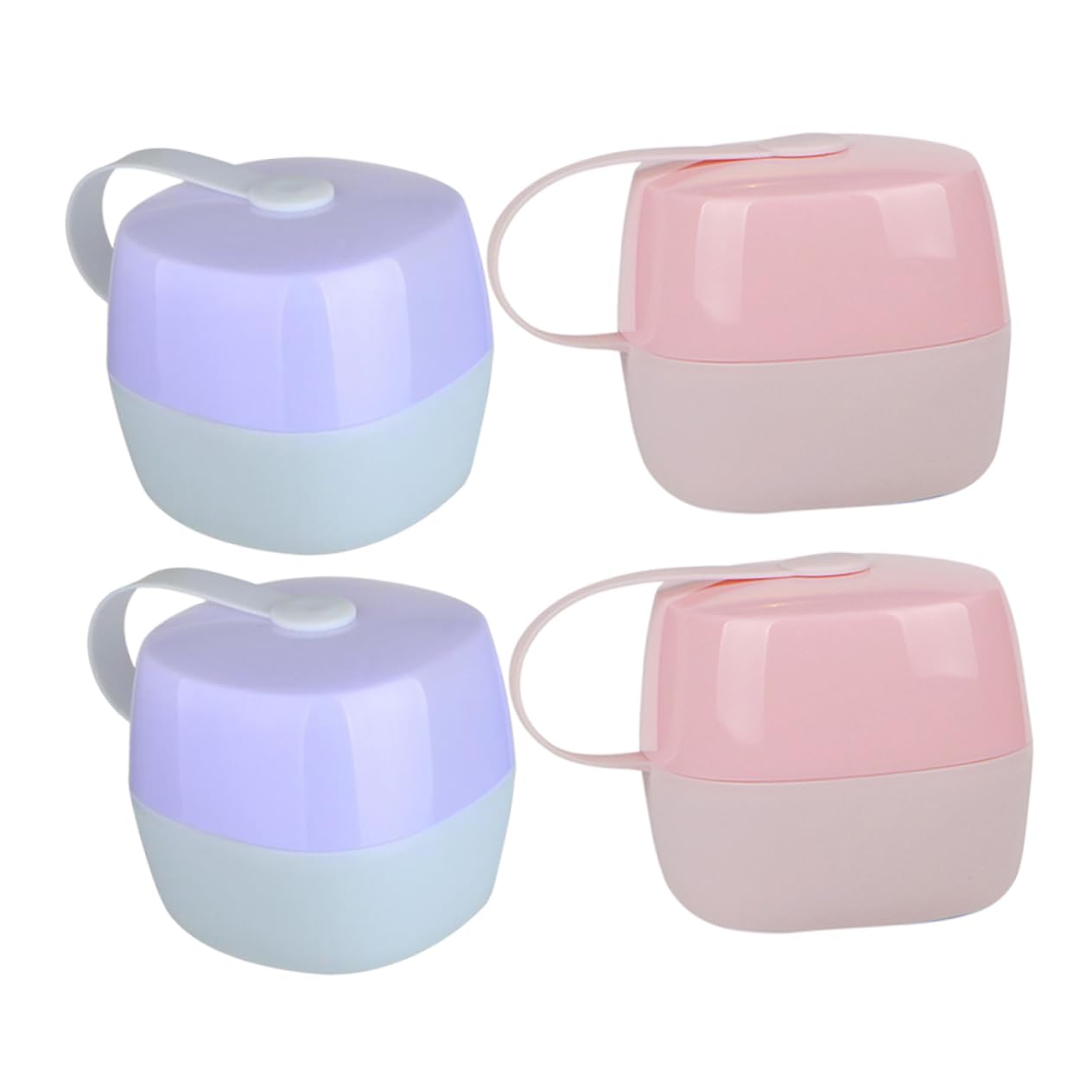 Toddmomy 4pcs Baby Pacifier Holder Case Storage Box Portable Travel Pacifier Container Pp Material