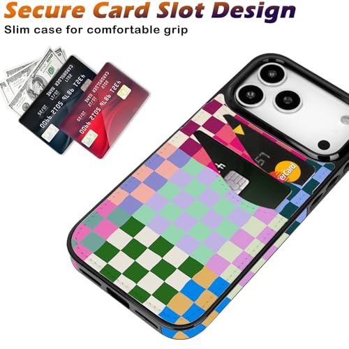 Étui iPhone 17 Pro Max damier coloré pour sorties et soirées - 3