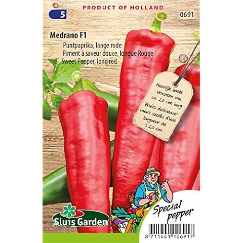 Sweet Pepper Medrano F1 Vegetable Seeds - Ideal for Filling or Grilling Cover