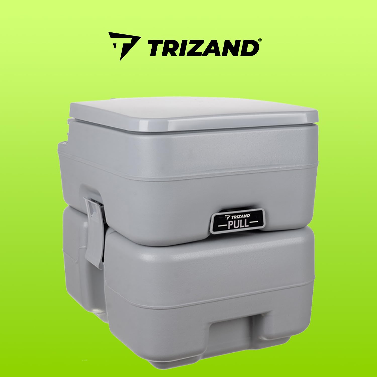 TRIZAND Mobile Camping Toilette mit Deckel Campingtoilette mit Deckel Spültank 12 L Abwassertank 20 L Angenehme Sitzhöhe 120 Kg Tragkraft für Wohnmobile Boots Garten Hygienisch, Geruchsdicht