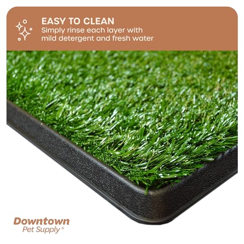 Premium Pet Dog Pee Turf Bathroom Relief System, Durable Weather Proof, Synthetic Grass, Housebreaking, Portable, Easy to Clean, Non-Toxic, Perfect for Indoor & Outdoor (20 x 30 inches, 50.8 x 76.2 cm - 3 layers) by Downtown Pet Supply - Image 6
