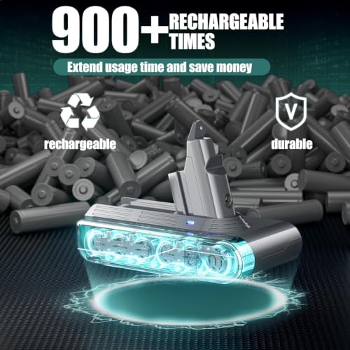 Image of EGR Upgrade 21.6V V6 Battery Replacement Compatible with Dyson V6 Animal /Absolute /Motorhead /Fluffy DC58 DC59 DC61 DC62 DC72 DC74 SV03 SV04 SV05 SV06 Vacuum Cleaner. (Not Fit V7, V8)