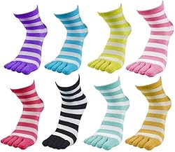 Zhiyu666 Women Five Finger Toe Socks