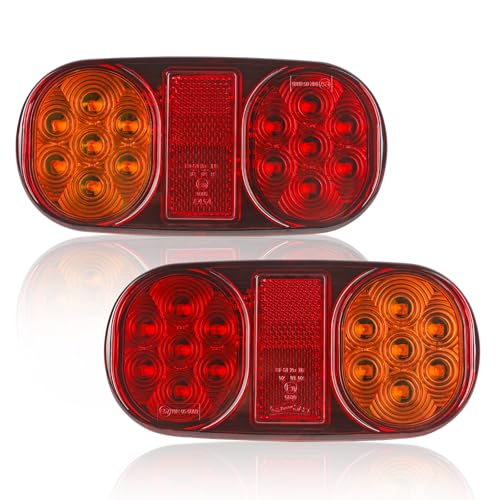 AOHEWEI 2 Piezas Barra Luces Traseras De Remolque LED 12v Lámpara De Freno Cola Indicador De Camión Impermeable para Camion Caravana O Tractor
