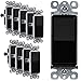 ENERLITES 3-Way Decorator Paddle Light Switch, Single Pole or Three Way, 3 Wire, Grounding Screw, Residential Grade, 15A 120V/277V, UL Listed, 93150-BK-10PCS, Black (10 Pack)