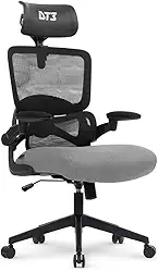 Cadeira Gamer DT3 GTL, ergonomica tecido Max2Weave™ + Mesh DT3 Vintex-Y™, apoio cabeça 2D, Braço retrátil ate 90º+rotação de até 180°, suporta até 110kg e altura máx. de 1,80m (Light Grey)