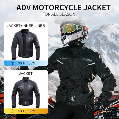 DUHAN 3-in-1 Armored Motorcycle Jacket