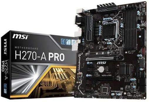 MSI H270-A PRO Mining Motherboard Crytocurrency BTC Intel H270/ ATX Motherboardwith 6 PCIe Slots and M.2