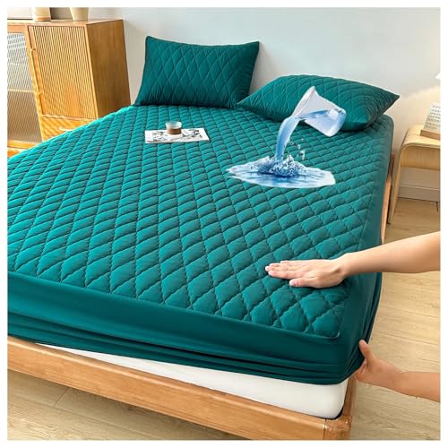 Protège-matelas imperméable blanc 180x200cm drap-housse uni doux