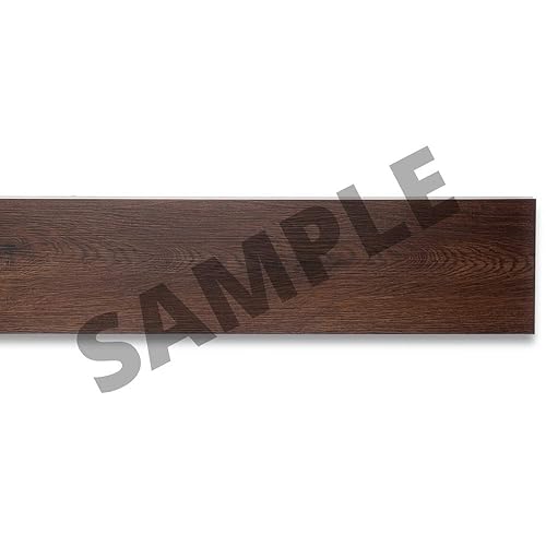 Lucida Surfaces Azulejo de vinilo de lujo Piso entrelazado para instalación de bricolaje Tabla de aspecto de madera de muestra 7 x 12 pulgadas