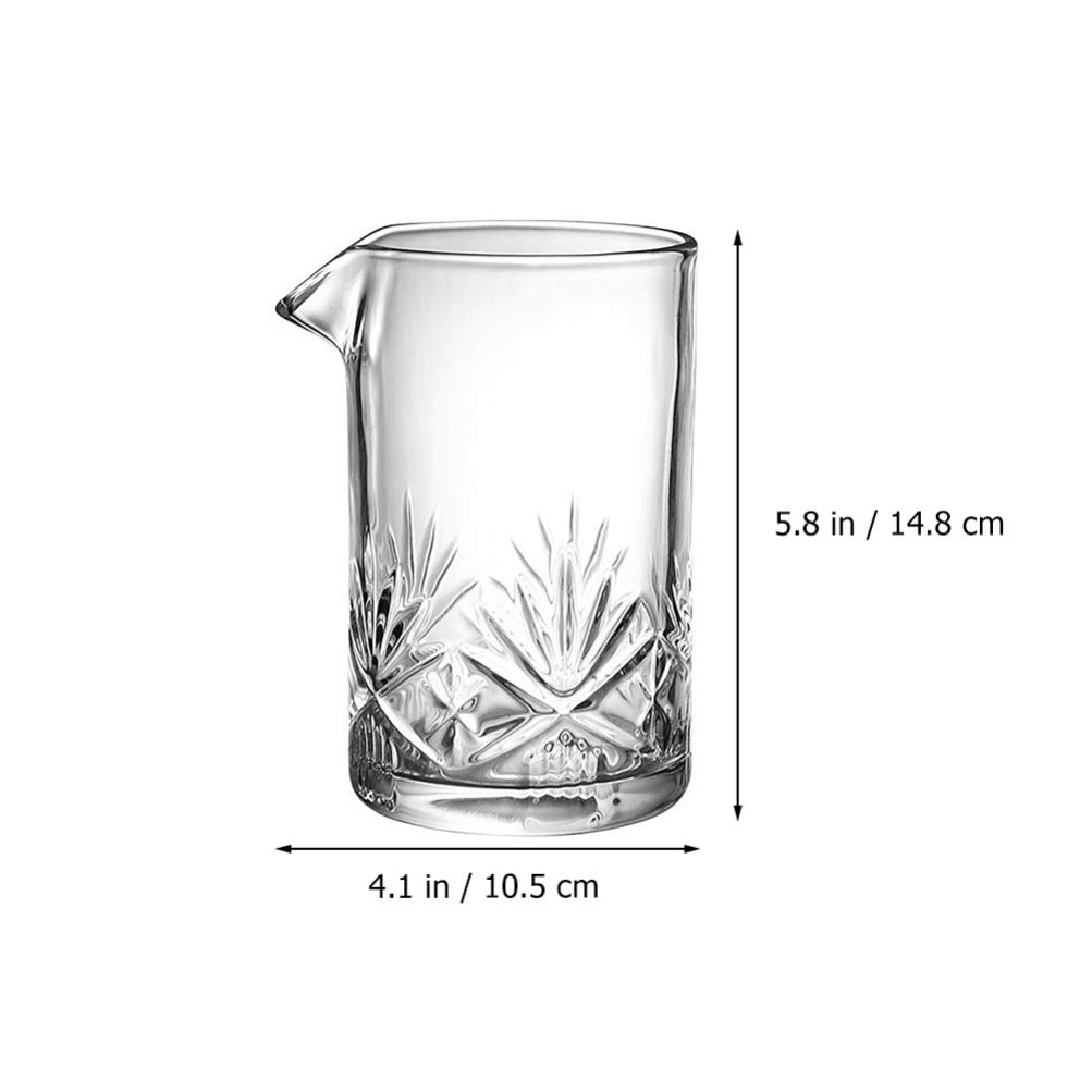 Cabilock 1 Pc Vaso Mezclador de Coctel Vasos Antiguos para cócteles Copa de Coctel agitada Gafas Tiki Bebidas Vasos para Mezclar cocteles Vidrio de Fondo Grueso Simple Lentes Taza de Agua